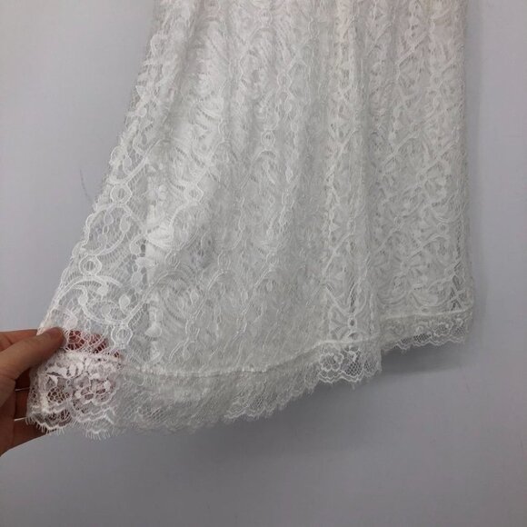 Urban Outfitters Cooperative high neck sleeveless white nylon lace mini dress SP - Picture 8 of 16